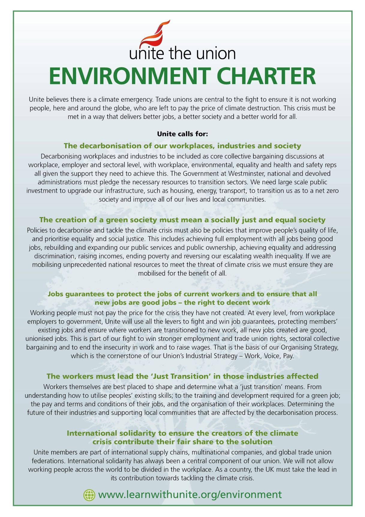Unite Environment Charter P2 upload